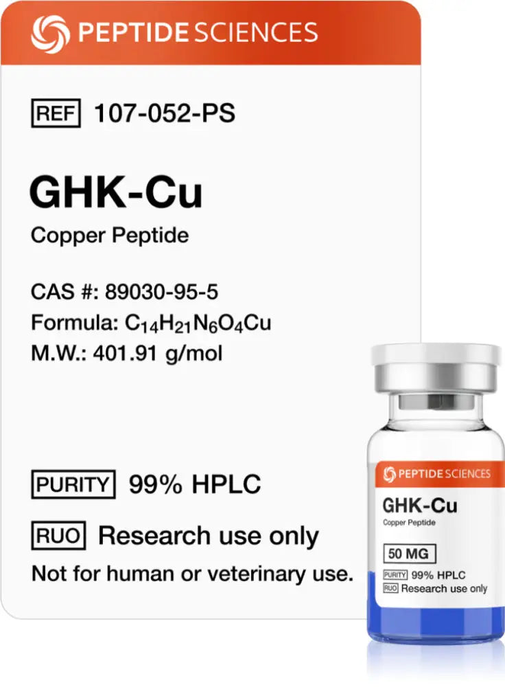 GHK-Cu 50mg Copper Peptide - Peptide Sciences