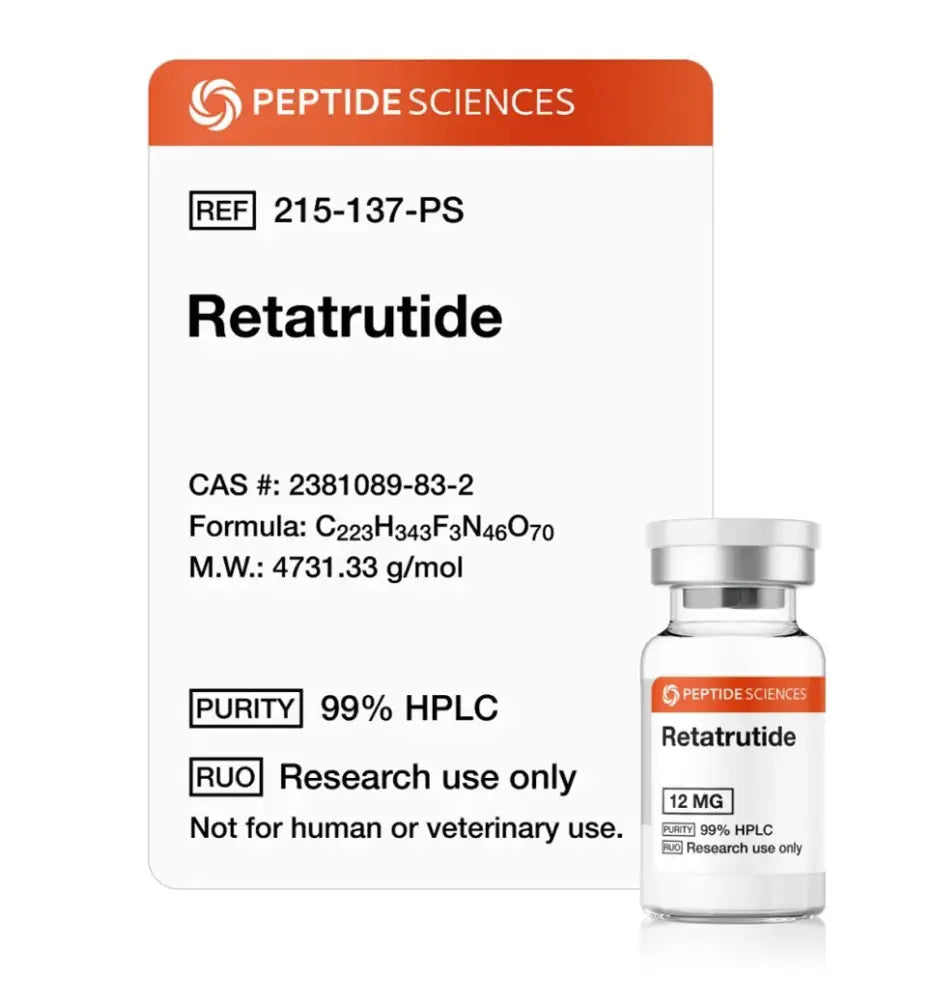 Retatrutide 12mg com Água Bacteriostática - Peptide Sciences