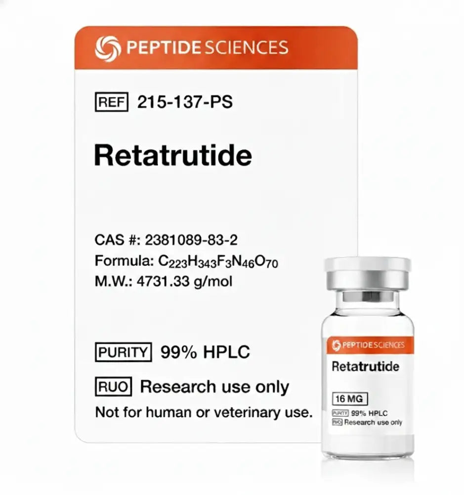 Retatrutide 16mg com Água Bacteriostática - Peptide Sciences