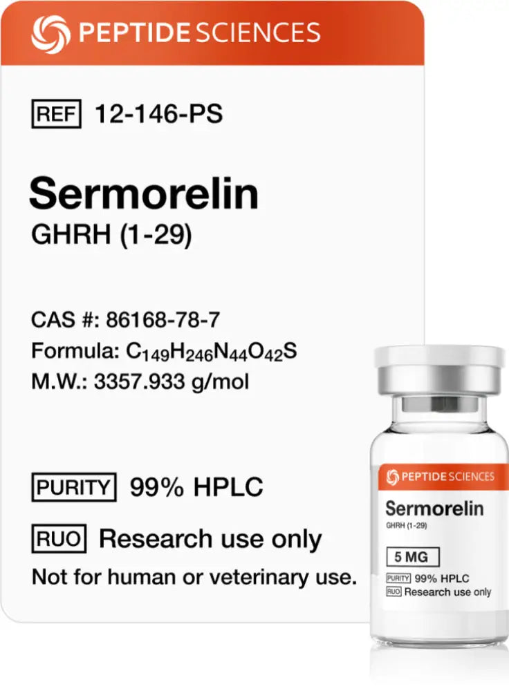 Sermorelin 5mg GHRH 1-29 - Peptide Sciences