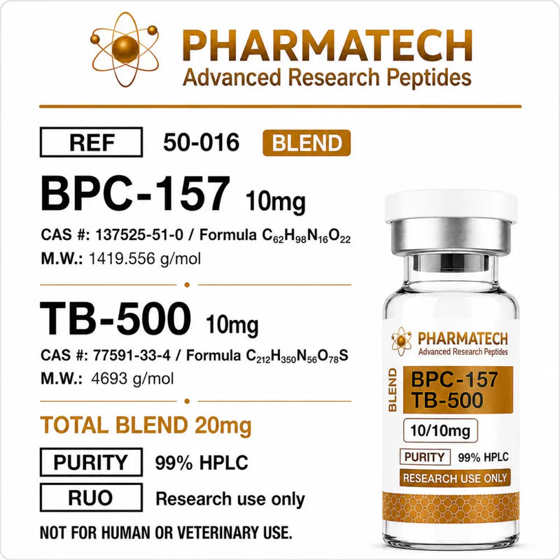 BPC-157 + TB-500 Blend 20mg + Água Bacteriostática - PharmaTech