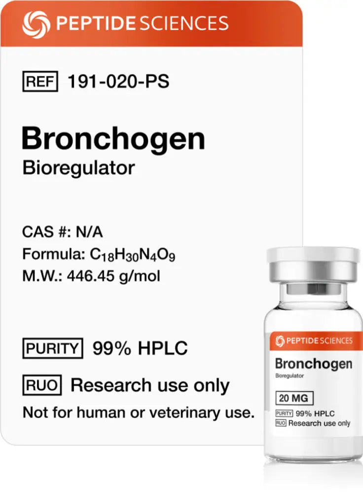 Bronchogen 20mg (Bioregulator) - Peptide Sciences - Peptídeo