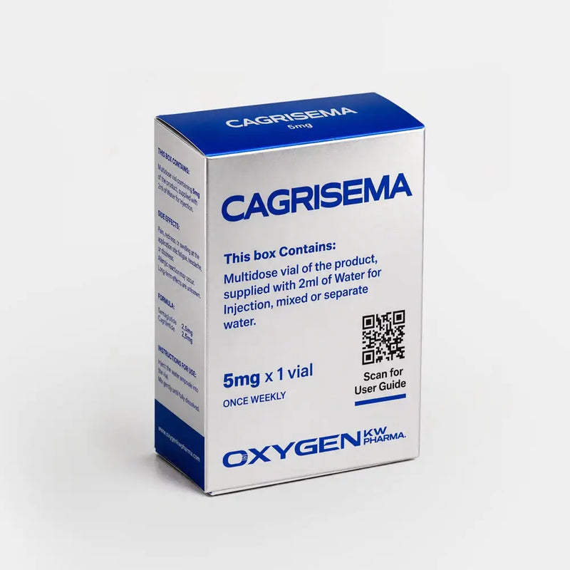 Cagrisema 5mg (Liofilizada) com Água Bacteriostática - Oxygen Pharma - Peptídeos