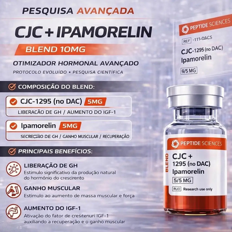 CJC-1295 (no DAC), Ipamorelin 10mg (Blend) - Peptide Sciences CJC-1295 (no DAC), Ipamorelin 10mg (Blend) - Peptide Sciences