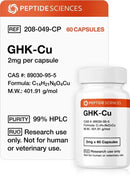 GHK-Cu (2mg x 60 Cápsulas) (Tripeptídeo de Cobre) - Peptide Sciences - Peptídeo