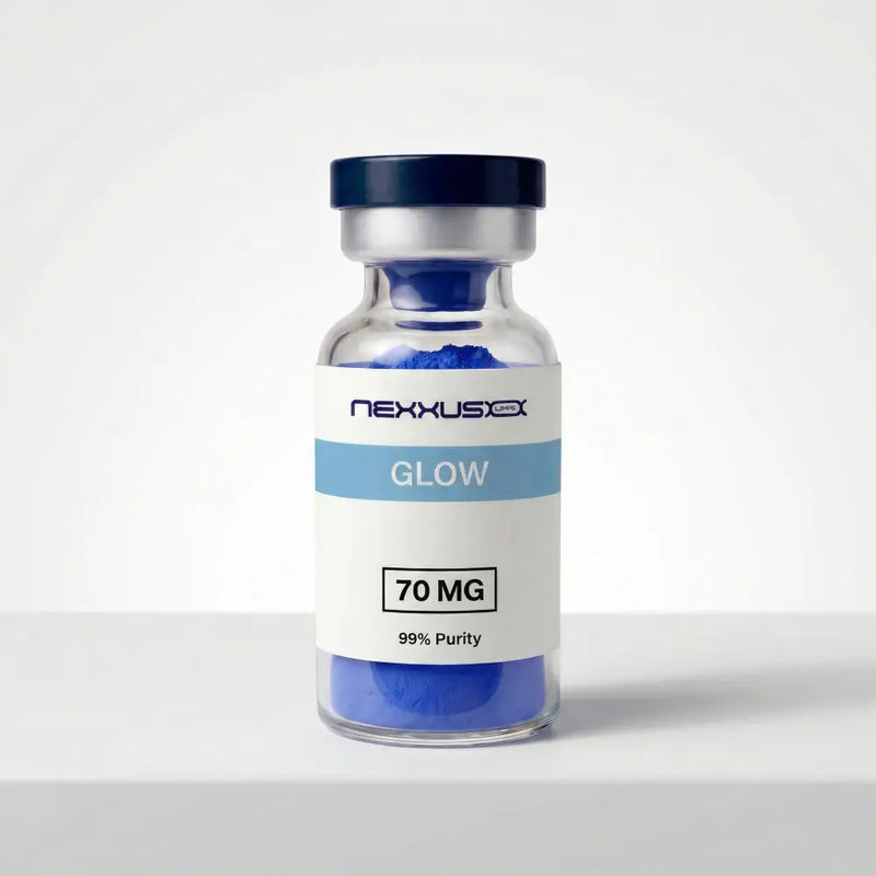 Glow 70mg (GHK-Cu + BPC157 + TB500) Blend - Nexxus Peptides - Peptídeo