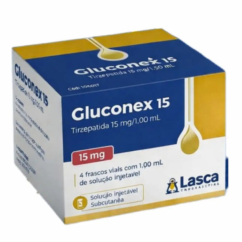 Gluconex 15 Tirzepatide 15mg / 1,0mL 4 Doses - Lasca - Peptídeo