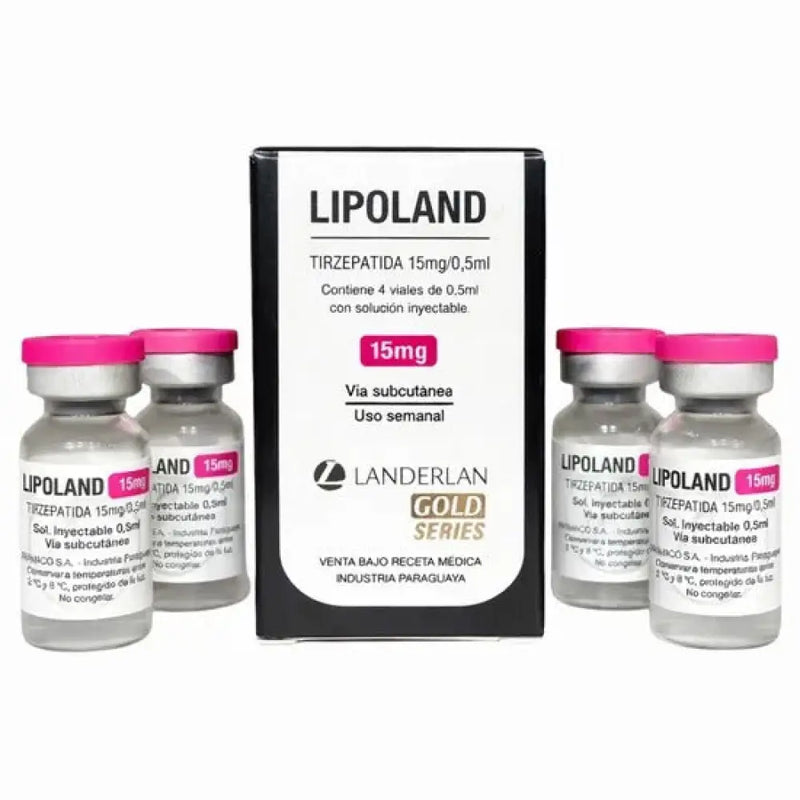 Lipoland Tirzepatida 60mg x 4 Ampolas 15mg/0,5ml - Landerlan - Peptídeos