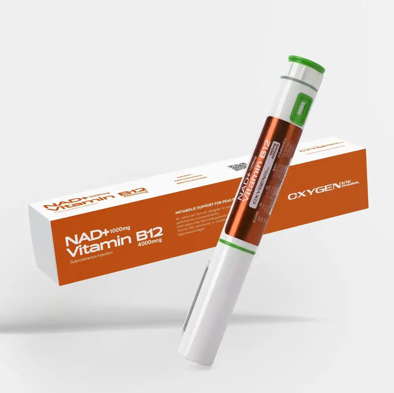 Nad+ 1000mg + Vitamin B12 4000mcg Caneta - Oxygen Pharma - Peptídeo