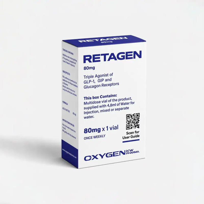 RETAGEN 80mg Retatrutida multidoses 4.8mL - Oxygen Pharma - Peptídeo