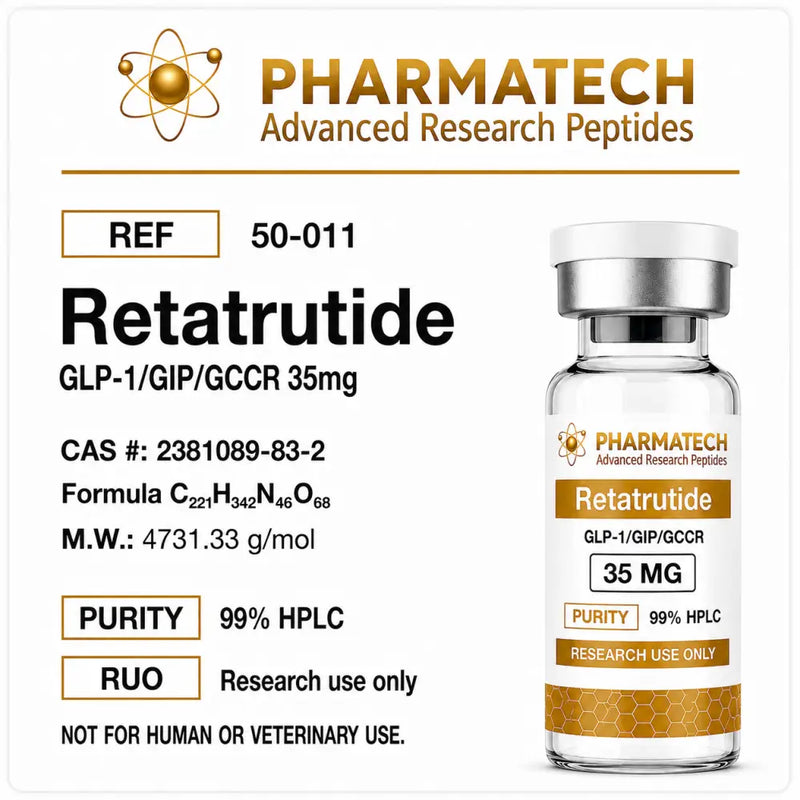 Retatrutide 35mg (Liofilizada) + Água Bacteriostática - PharmaTech
