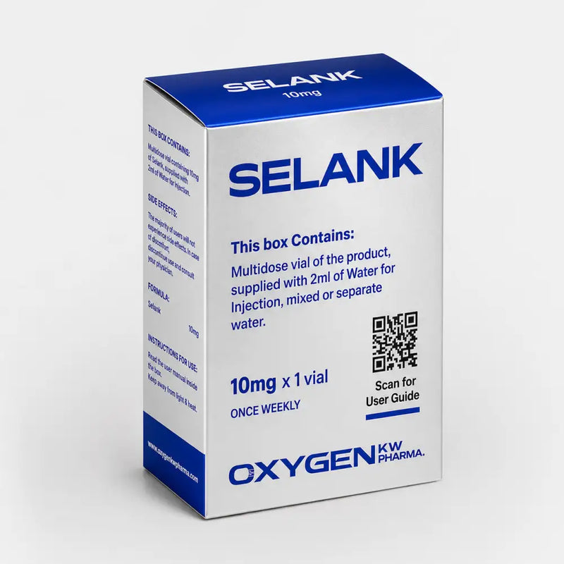 Selank 10mg (Liofilizada) com Água Bacteriostática - Oxygen Pharma - Peptídeo