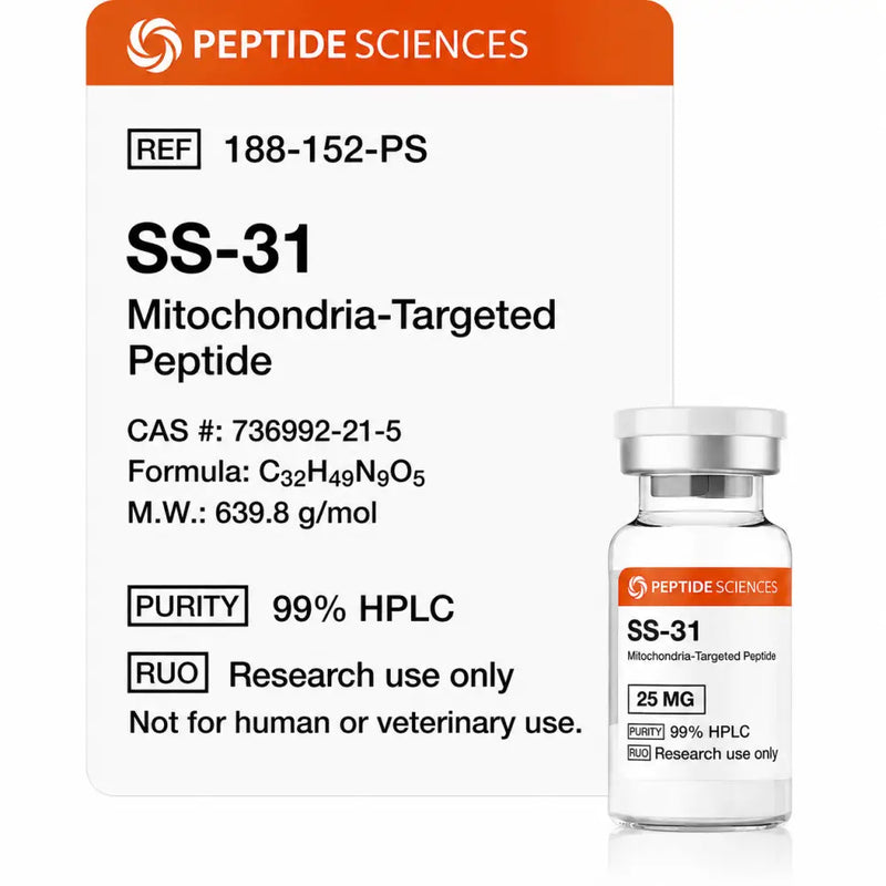 SS-31 25mg (Liofilizada) com Água Bacteriostática - Peptide Sciences - Peptídeo