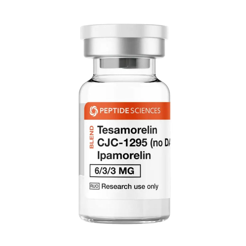Tesamorelin, CJC-1295 (no DAC), Ipamorelin 12mg (Blend) - Peptide Scie Tesamorelin, CJC-1295 (no DAC), Ipamorelin 12mg (Blend) - Peptide Scie