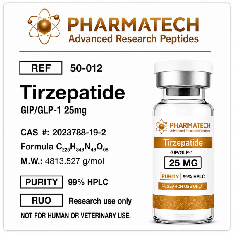 Tirzepatide 25mg (Liofilizada) + Água Bacteriostática - PharmaTech