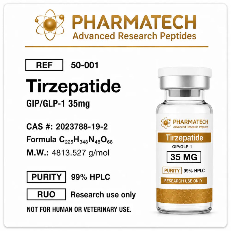 Tirzepatide 35mg (Liofilizada) + Água Bacteriostática - PharmaTech